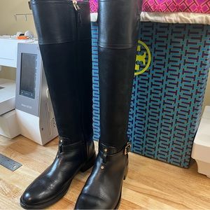 Tory Burch Black Simone Riding Boot. Vintage Buffalo
